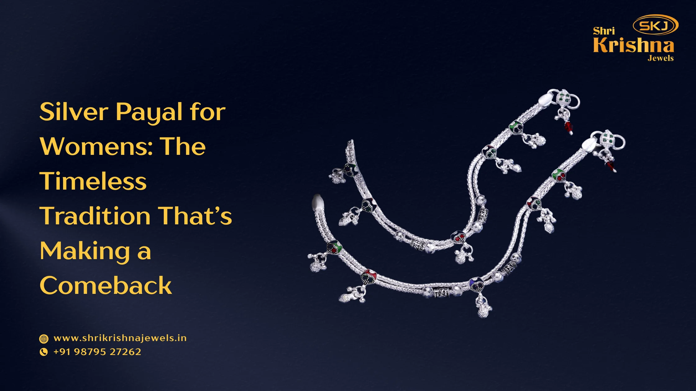 silver payal for womens
