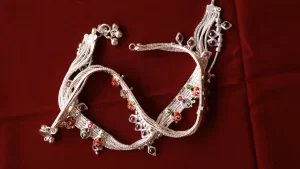 silver anklets for women