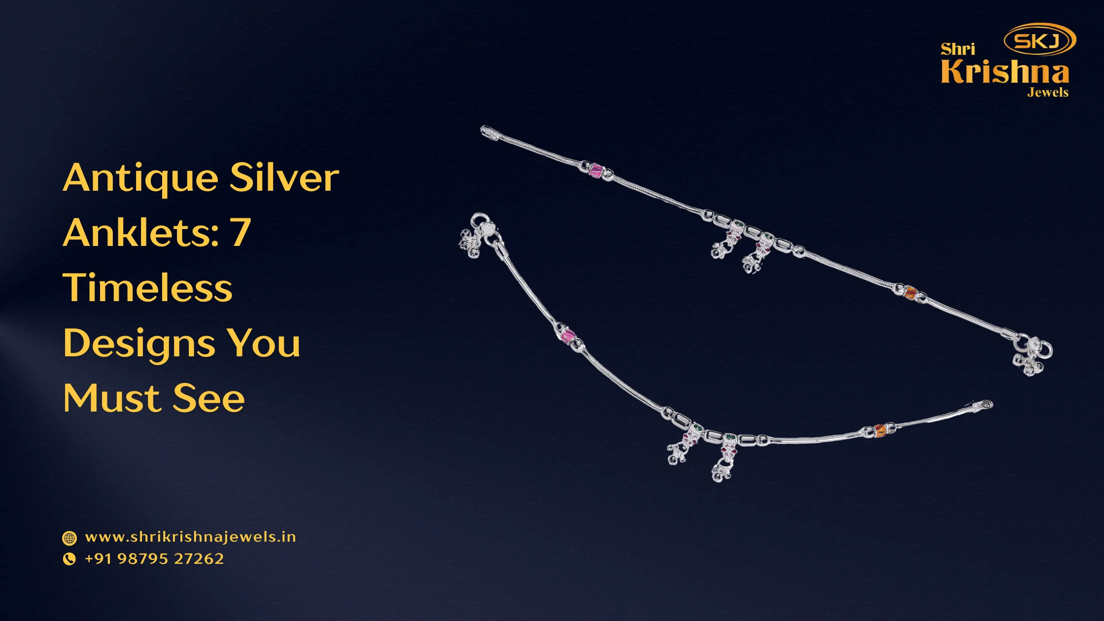 antique silver anklets