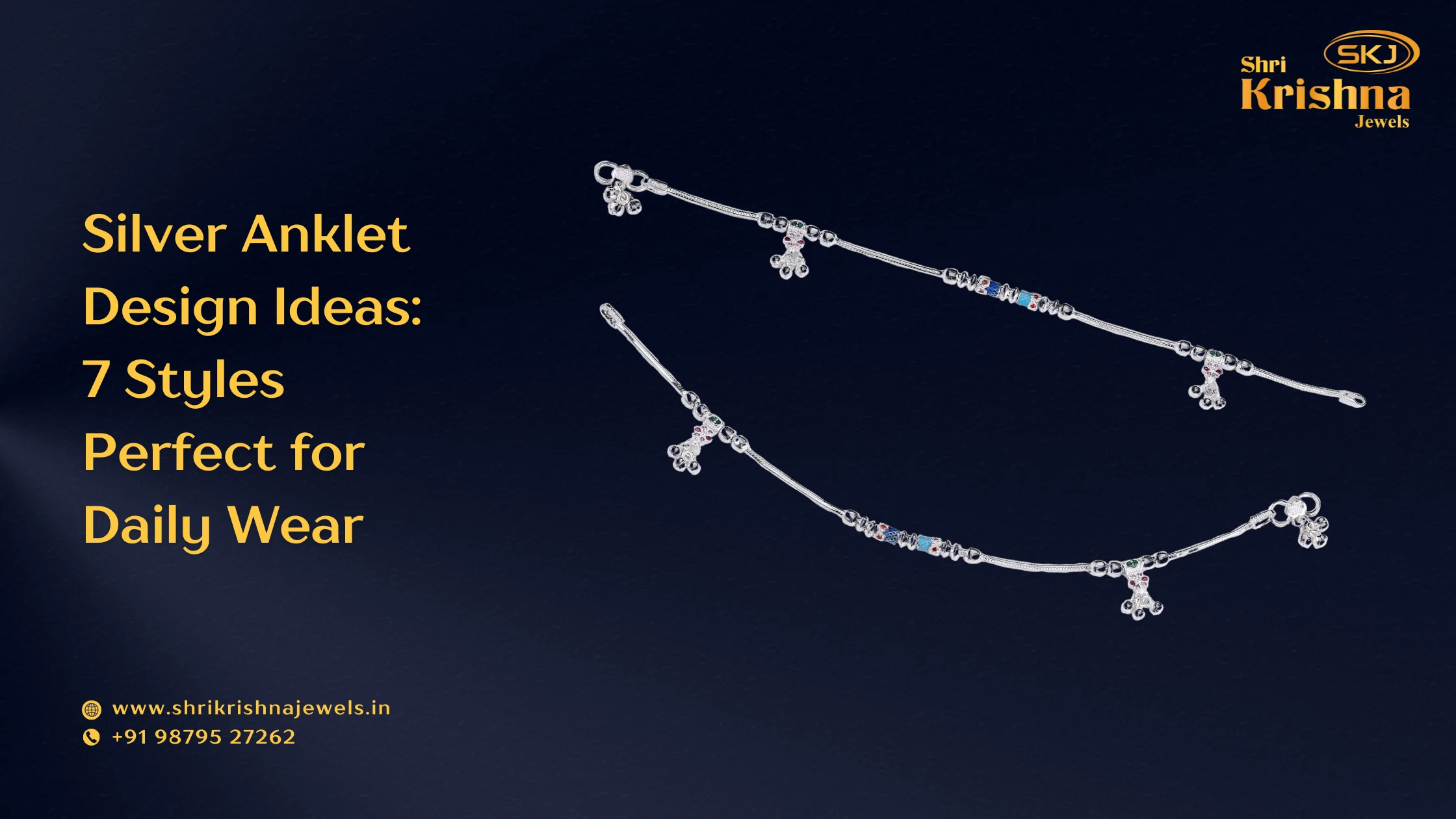 silver anklet design