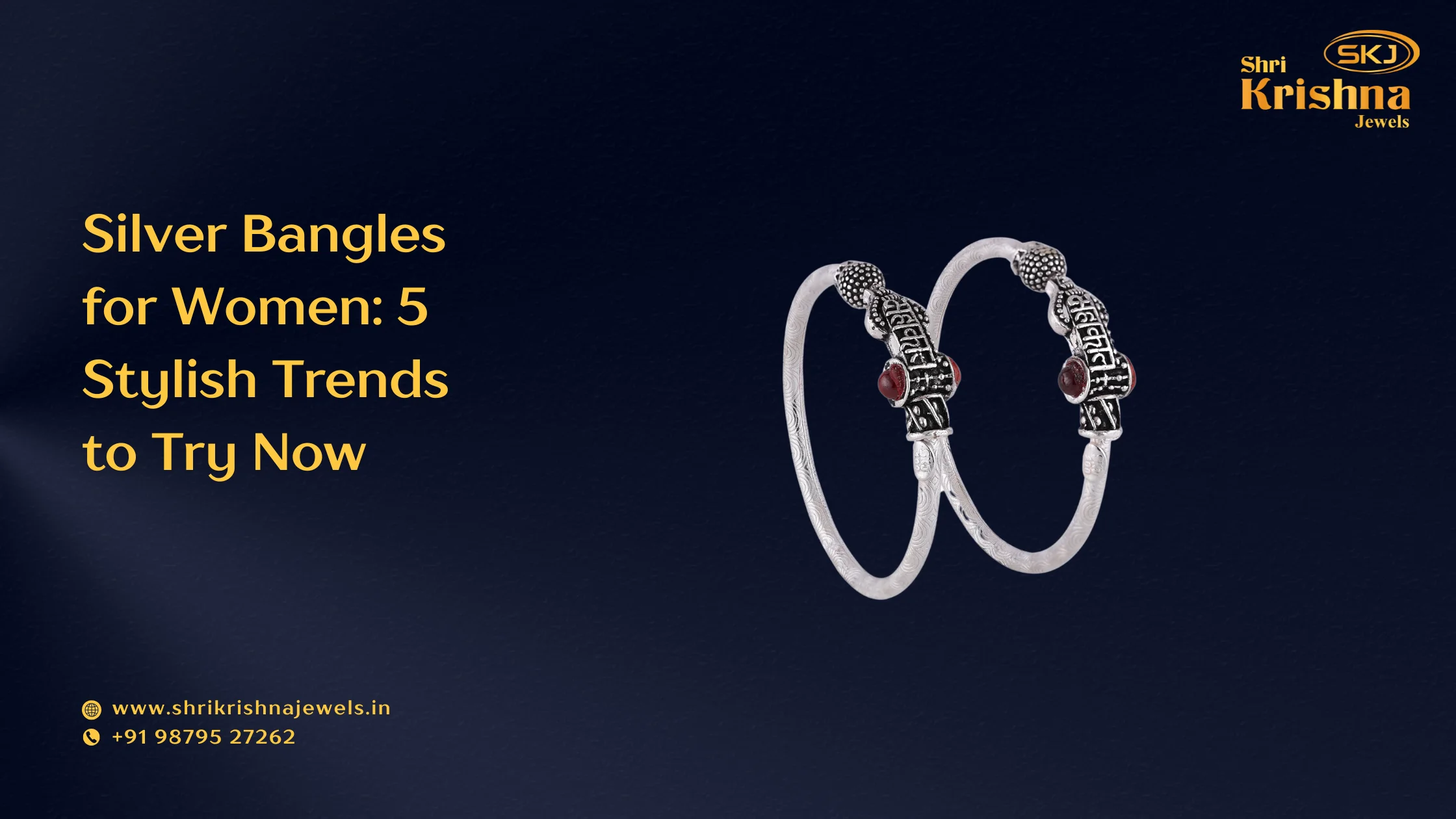 silver bangles for women