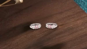 silver toe ring for bride in rajkot