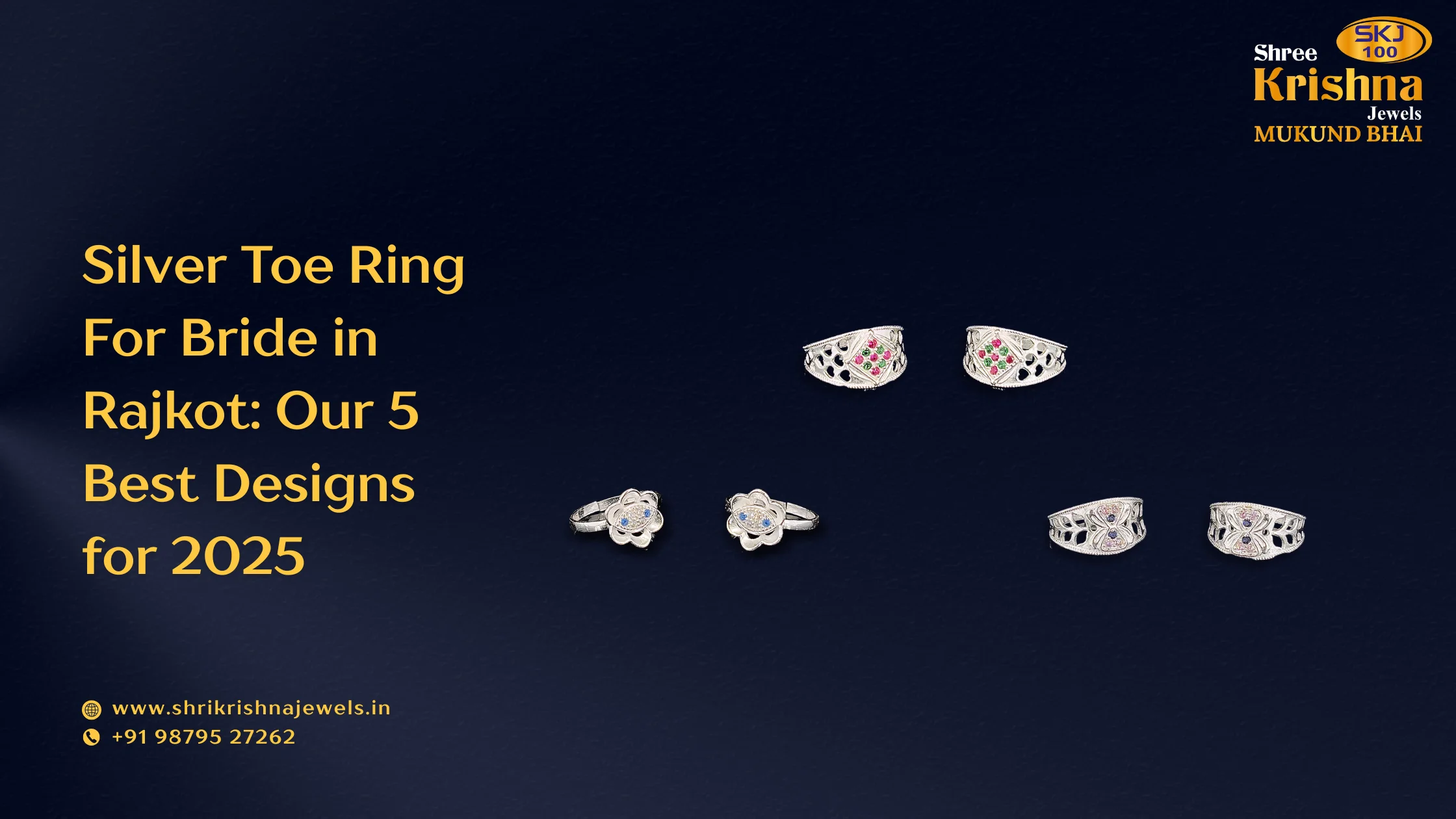 silver toe ring for bride in rajkot
