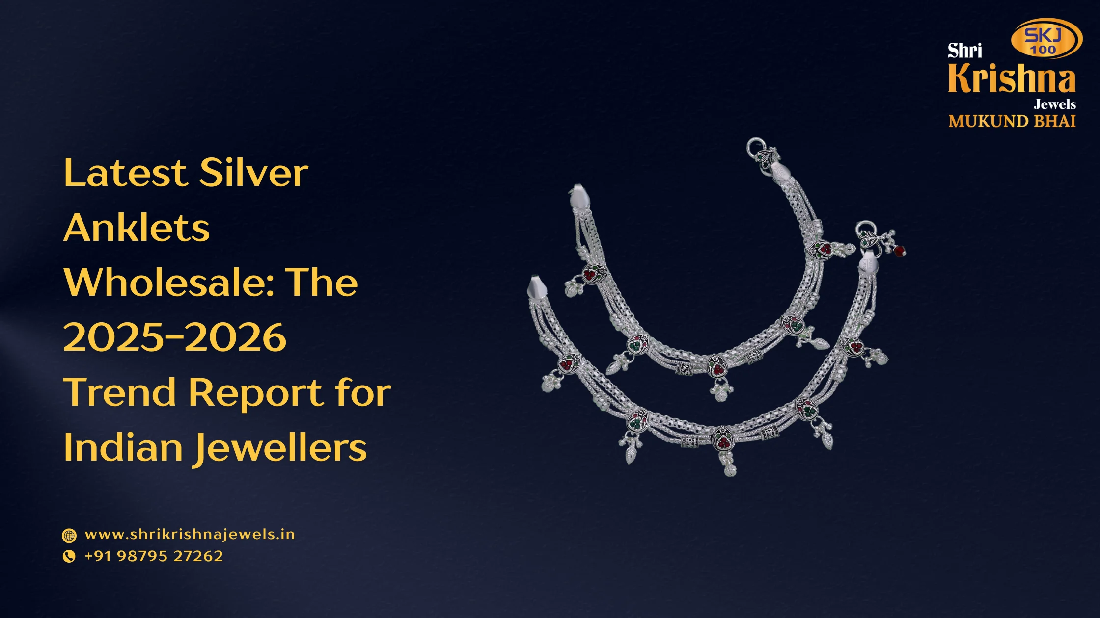 latest silver anklets wholesale