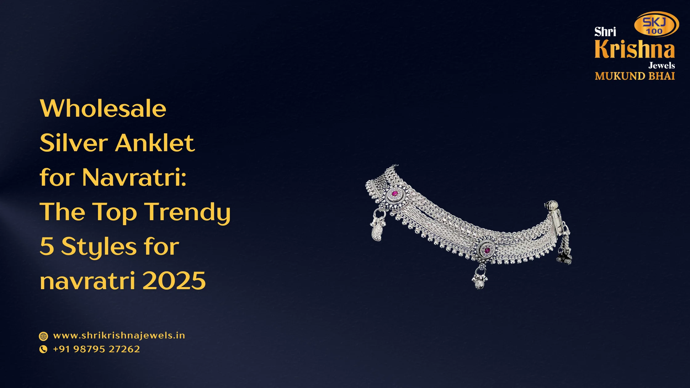 wholesale silver anklet for navratri