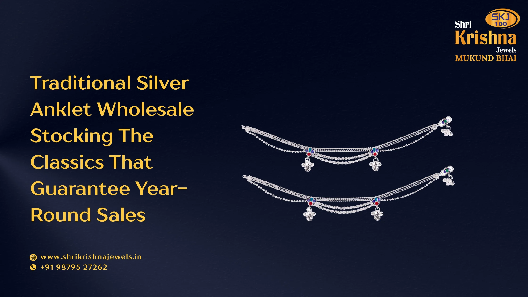 traditional silver anklet wholesale