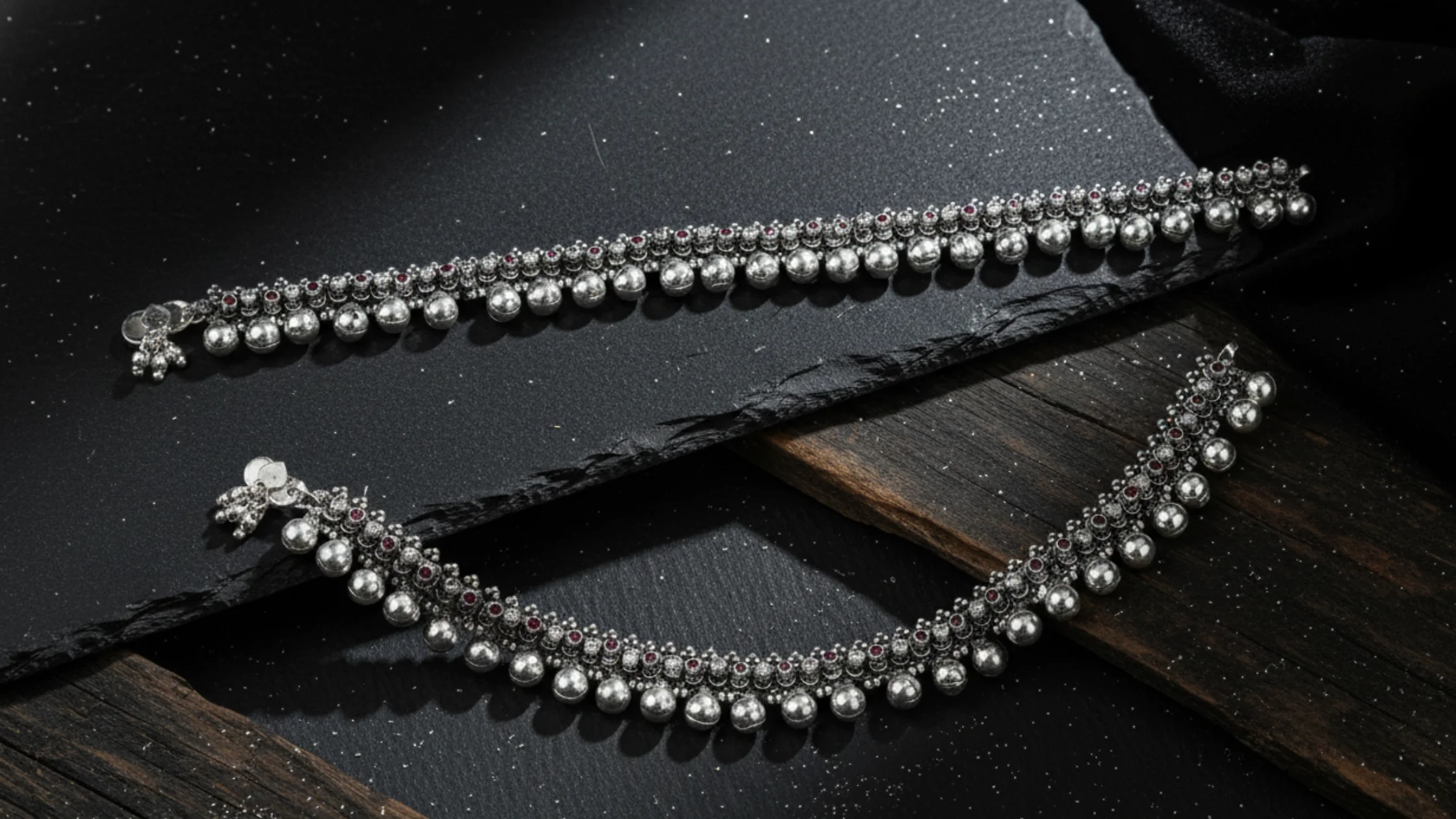 Antique Oxidized Payal