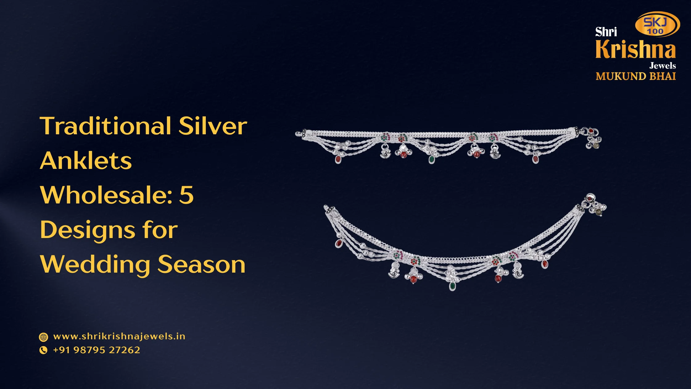 Traditional Silver Anklets Wholesale