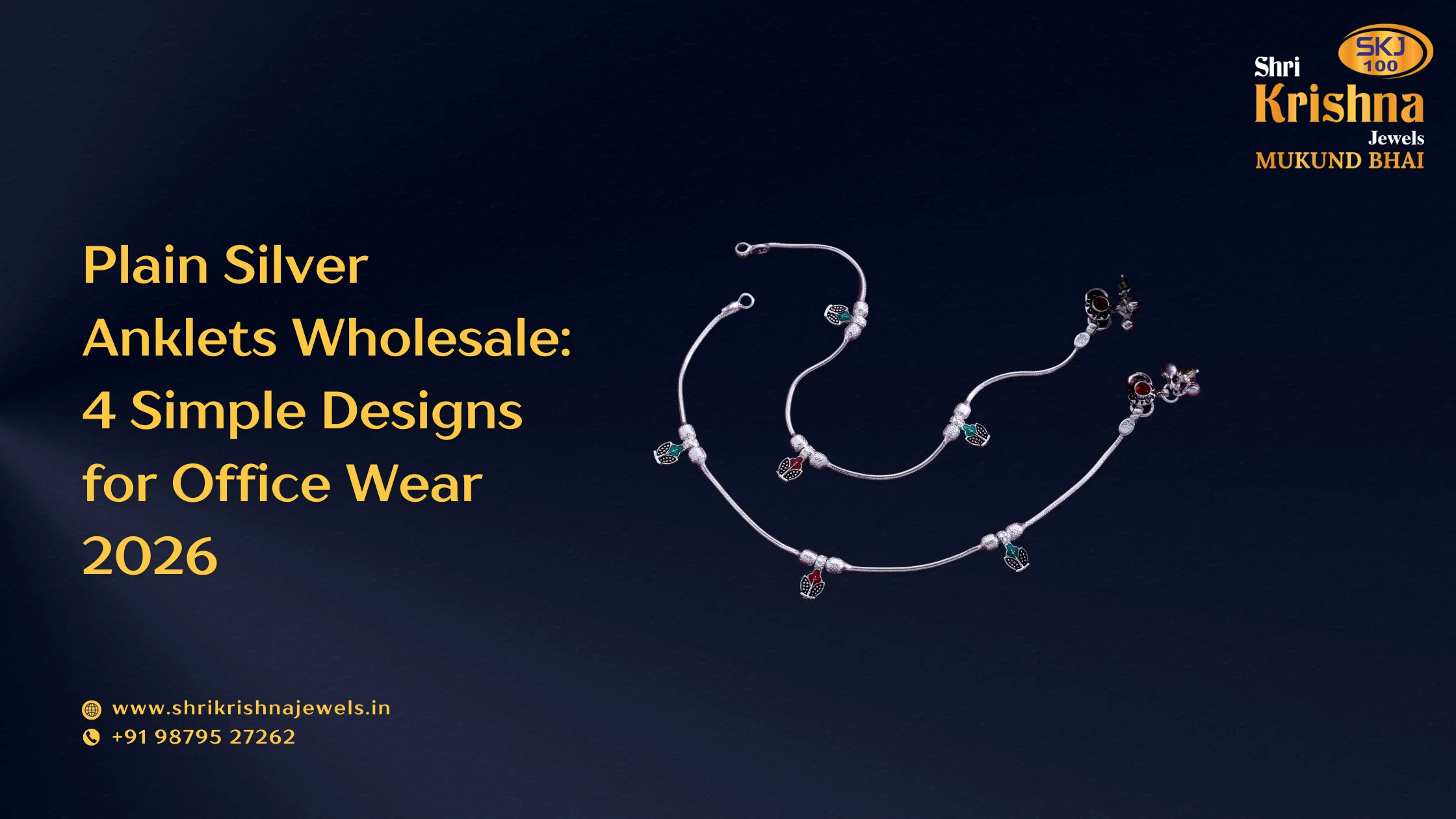 Plain Silver Anklets Wholesale