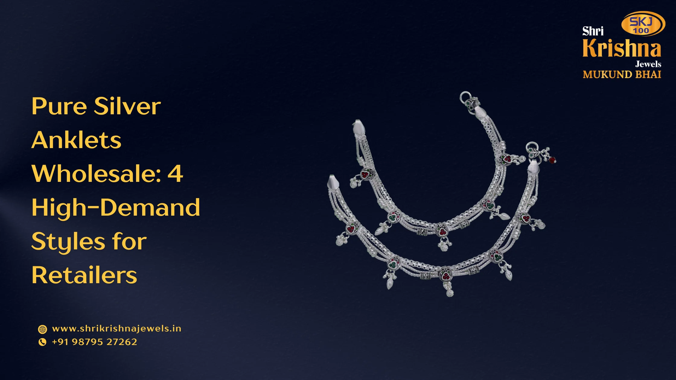 Pure Silver Anklets Wholesale