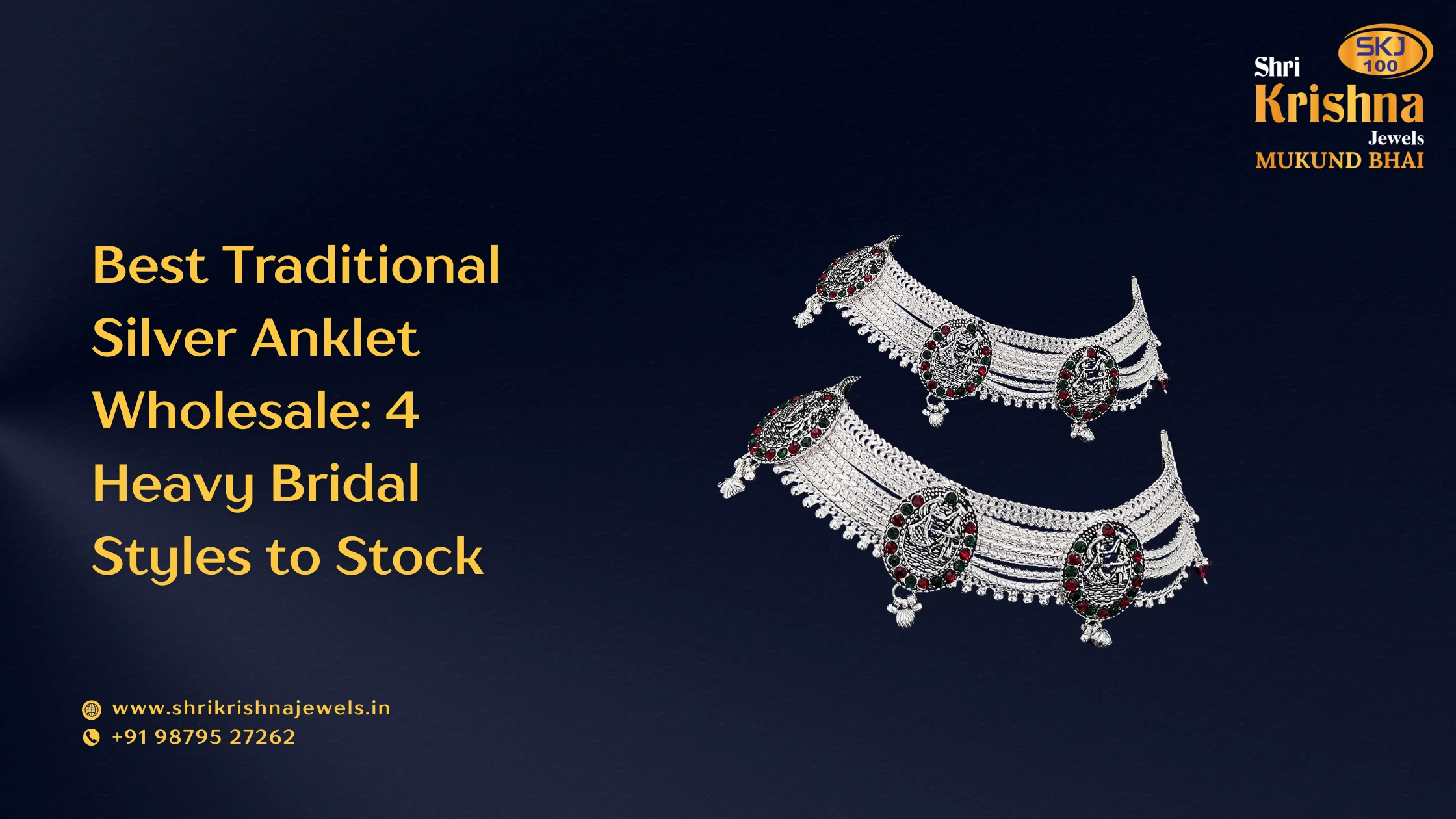Best traditional silver anklet wholesale
