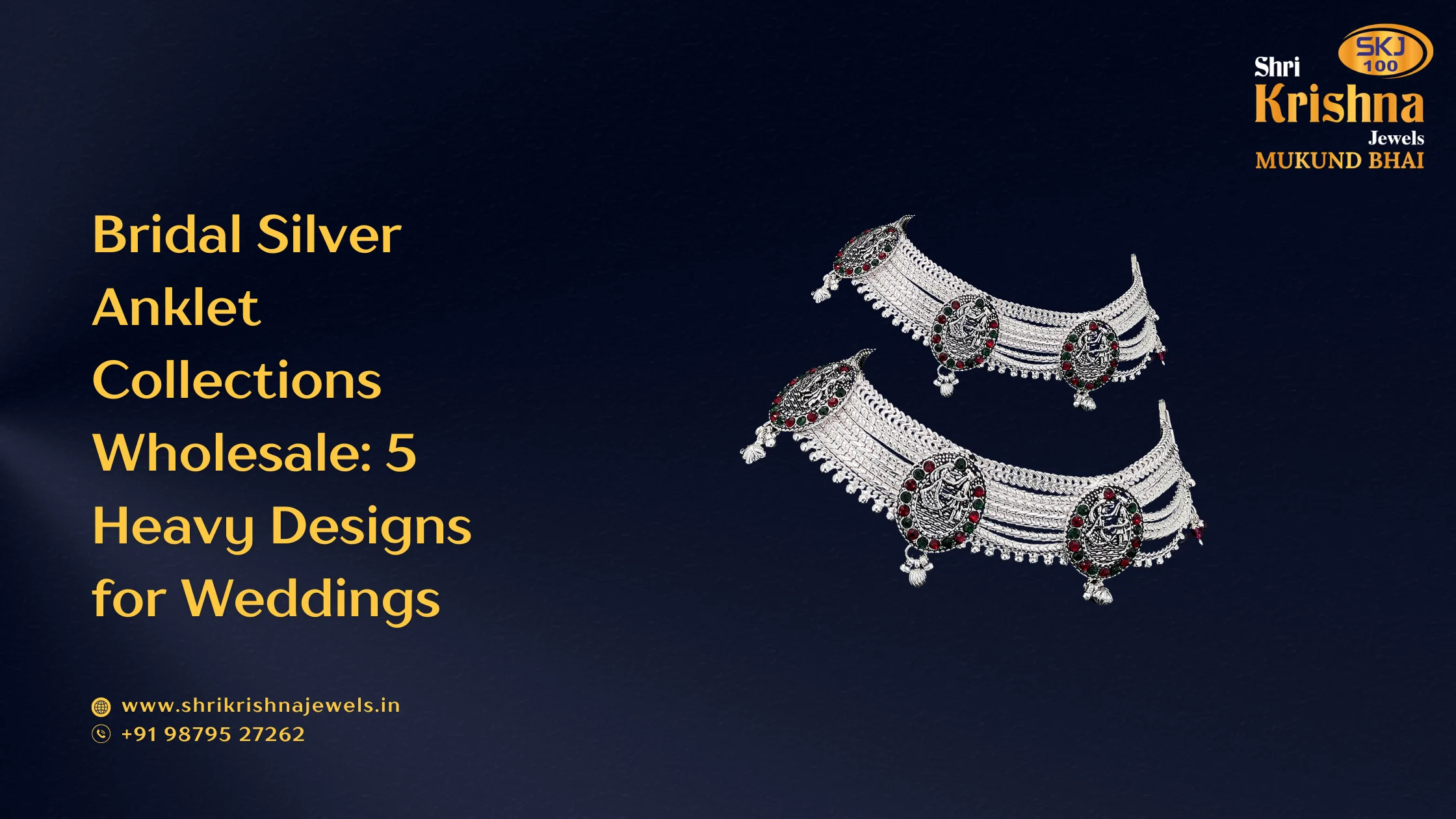 Bridal silver anklet collections wholesale