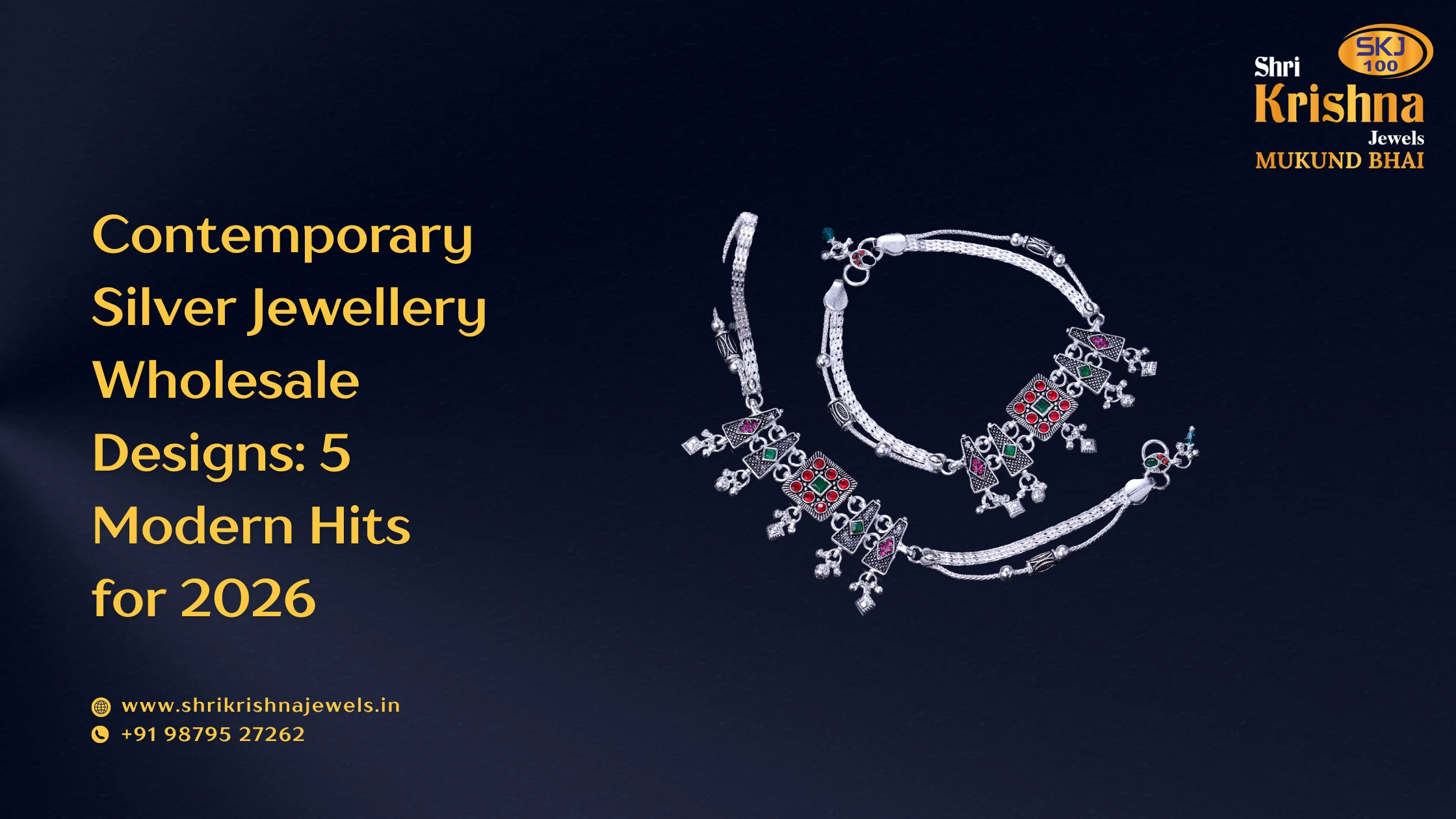 Contemporary silver jewellery wholesale designs
