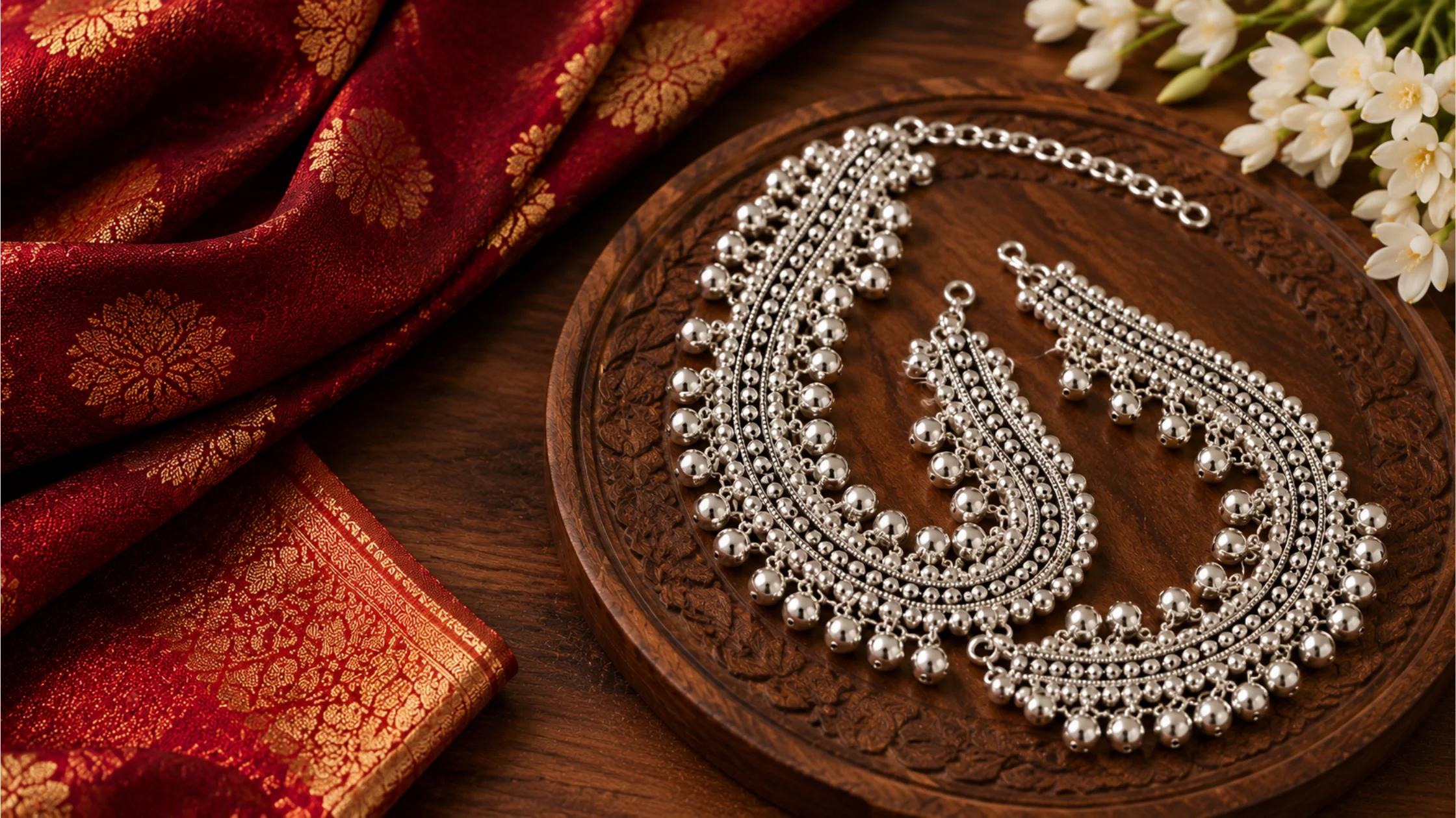 Customized silver payal for wholesalers