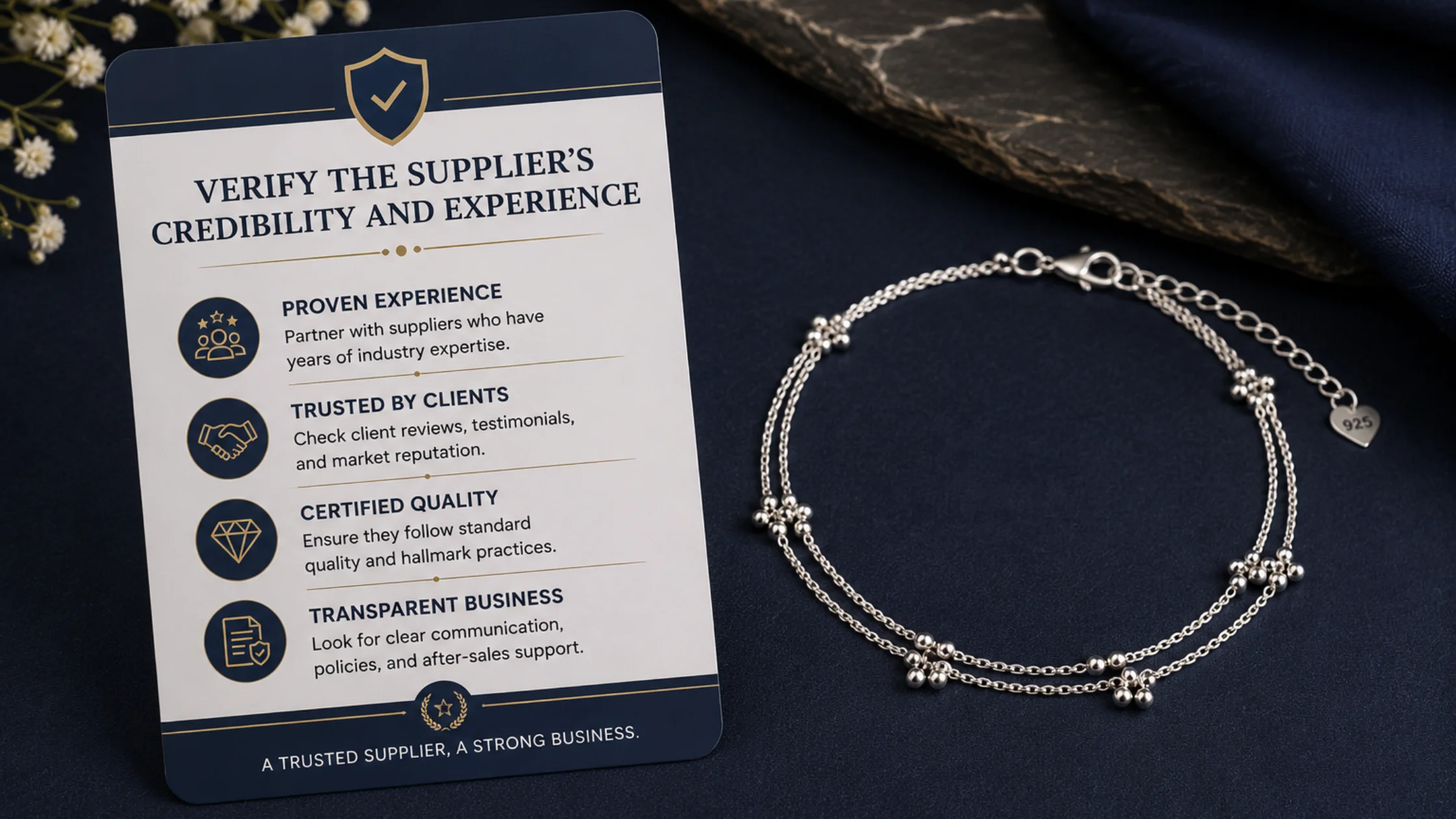 Silver jewellery sourcing for retailers