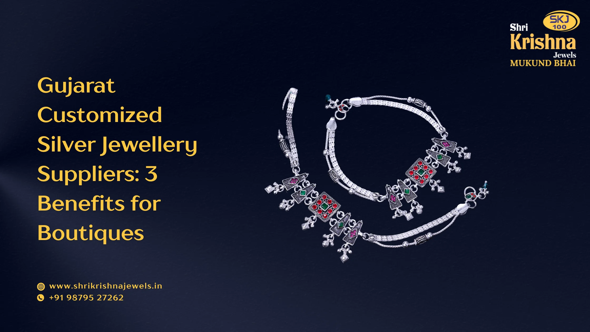 Gujarat customised silver jewellery suppliers
